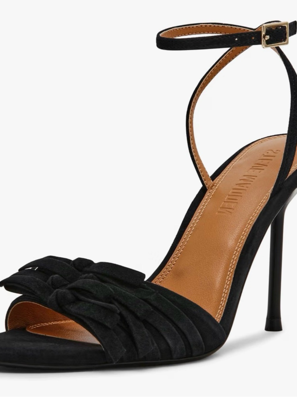 Steve Madden Black Strappy Stiletto Heels